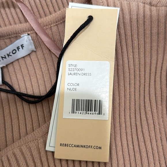 NWT Rebecca Minkoff Lauren Cut Out Detail Nude Wash Sweater Dress Size Small - Picture 8 of 9